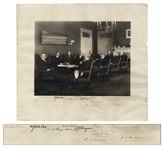 Woodrow Wilson Cabinet Photo, Signed by All 11 Men Including Wilson -- From Early in Wilsons First Term -- Measures 17.5 x 15.75 -- With JSA COA